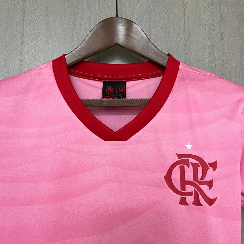 Cropped Rosa Coral Flamengo 23/24 Adidas - Feminina