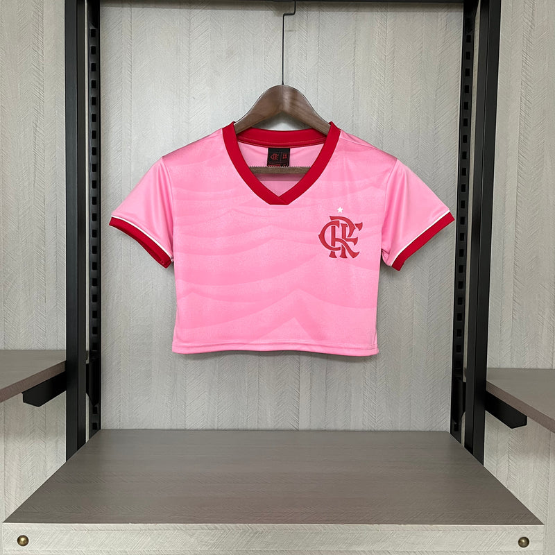 Cropped Rosa Coral Flamengo 23/24 Adidas - Feminina