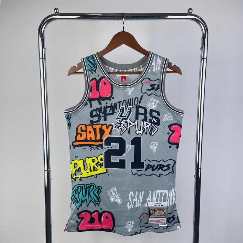 San Antonio Spurs Hardwood Classics 1998/99 - TIM DUNCAN - Mitchell & Ness