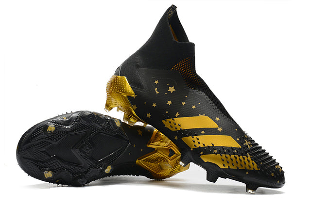 Chuteira Campo Adidas Predator Mutator + FG Black/Gold - Cano Alto